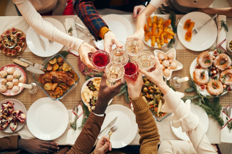 an assortment of sweet holiday foods